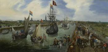 The Departure of a Dignitary from Middelburg, 1615 (oil on panel) | Obraz na stenu