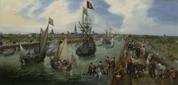 The Departure of a Dignitary from Middelburg, 1615 (oil on panel) | Obraz na stenu