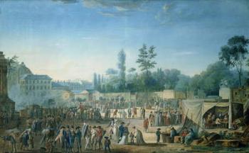 View of the Tuileries from the Place de la Revolution, 1799 (w/c & gouache on paper) | Obraz na stenu