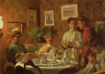 The Sewing Group, 1909 (oil on canvas) | Obraz na stenu