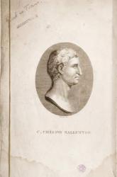 Portrait of Gaius Crispus Sallust (c.85-35 BC) engraved by Antonio Verico (fl.1819) (engraving) | Obraz na stenu