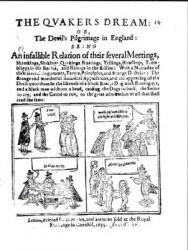 The Quakers Dream or The Devil's Pilgrimage in England, pub. in 1655 (engraving) (b&w photo) | Obraz na stenu