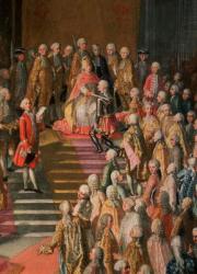 The Investiture of Joseph II (1741-90) Emperor of Germany in Frankfurt Cathedral, following his coronation, 1764 (detail of 67401) | Obraz na stenu