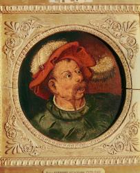 Head of a Lansquenet (oil on panel) | Obraz na stenu