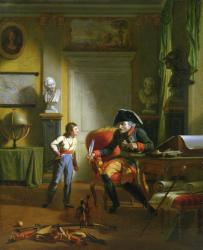 Frederick II the Great with his grandnephew Frederick Wiliam III, 1814 (oil on panel) | Obraz na stenu