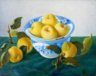 Apples in a Blue Bowl, 2014, (oil on canvas) | Obraz na stenu