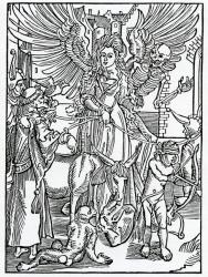 Of disordred loue and veneryous, illustration from Alexander Barclay's English translation of 'The Ship of Fools', from an edition published in 1874 (engraving) | Obraz na stenu