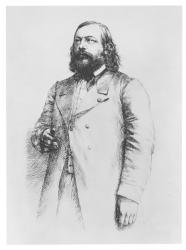 Théophile Gautier, 1864 (engraving) | Obraz na stenu