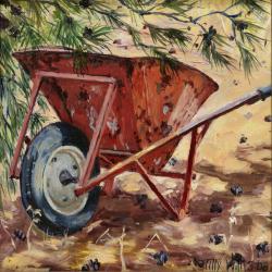 Rusty Wheelbarrow, 2009 (oil on canvas) | Obraz na stenu