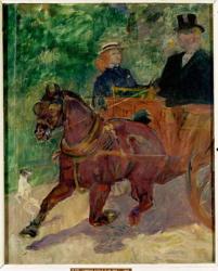 Cob Harnessed to a Cart, 1900 (oil on canvas) | Obraz na stenu