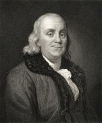 Portrait of Benjamin Franklin (engraving) | Obraz na stenu
