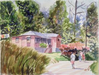 A Tropical Home, 1987 (w/c on paper) | Obraz na stenu