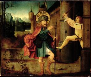 The Expulsion of Saint Roch from Rome (oil on wood) | Obraz na stenu