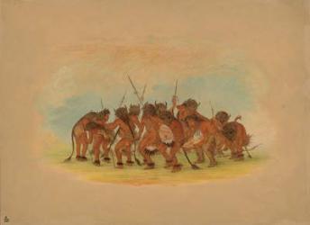 Mandan Buffalo Dance, 1861 (oil on card mounted on paperboard) | Obraz na stenu
