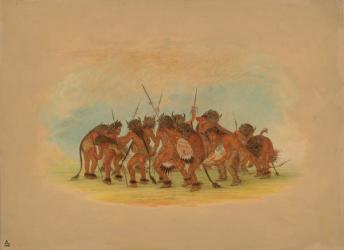 Mandan Buffalo Dance, 1861 (oil on card mounted on paperboard) | Obraz na stenu