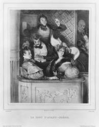 A front theatre box, engraved by Julien (litho) (b/w photo) | Obraz na stenu