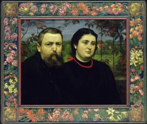 The Artist with his Wife Bonicella, 1887 (oil on canvas) | Obraz na stenu