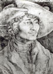 Portrait of an unknown man, 1521 (pencil on paper) (b/w photo) | Obraz na stenu