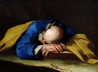 St. Peter or St. Jerome Sleeping, c.1735-39 (oil on canvas) | Obraz na stenu