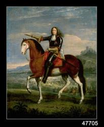 Equestrian Portrait of Henri de la Tour d'Auvergne (1611-75) Marshal Turenne (oil on canvas) | Obraz na stenu