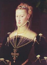 Archduchess Maria of Austria, 1551 (oil on canvas) (detail of 498704) | Obraz na stenu