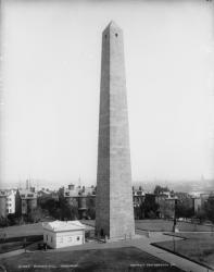 Bunker Hill Monument, Charlestown, Massachusetts, c.1890-99 (b/w photo) | Obraz na stenu