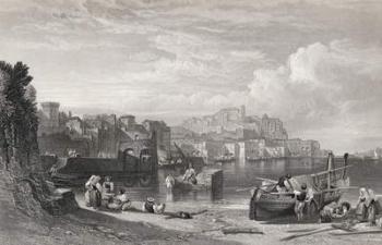 Pozzuoli, the Ancient town of Puteoli, engraved by William Richardson (1842-77) from 'The Imperial Bible Dictionary', published by Blackie & Son, c.1880s (litho) | Obraz na stenu