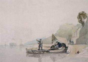 Coast Scene with Boats and Figures (drawing) | Obraz na stenu