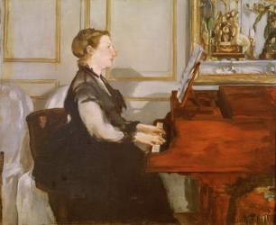 Madame Manet at the Piano, 1868 (oil on canvas) | Obraz na stenu