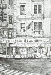 55th street New York, 2003, (ink on paper) | Obraz na stenu
