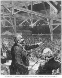 Leon Gambetta a la reunion electorale de la rue Sainte-Blaise, c.1879 (engraving) | Obraz na stenu