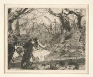 On Stage III, 1877 (soft ground etching and roulette on paper) | Obraz na stenu