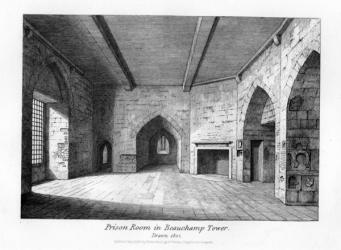Prison Room in Beauchamp Tower, 1830 (engraving) | Obraz na stenu
