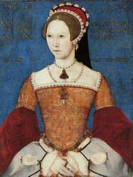 Portrait of Mary I or Mary Tudor (1516-58), daughter of Henry VIII, at the Age of 28, 1544 (panel) | Obraz na stenu