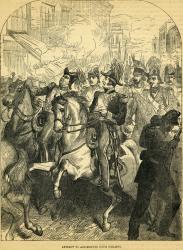 The Attempt to assassinate King Louis Philippe of France, illustration taken from Cassell's "Illustrated History of England", 1857/1858 (engraving) | Obraz na stenu