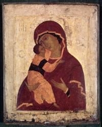 Umilenie Virgin of Wladimir, Moscow School (oil on panel) | Obraz na stenu