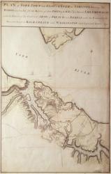 British map of the Siege of Yorktown, 1781 (pen & ink on paper) | Obraz na stenu