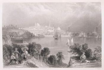 A View of Baltimore, from 'The History of the United States', Vol. II, by Charles Mackay, engraved by S. Fisher (engraving) | Obraz na stenu