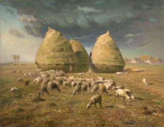 Haystacks: Autumn, c.1874 (oil on canvas) | Obraz na stenu