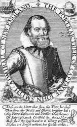 Captain John Smith (1580-1631) 1st Governor of Virginia, 1616 (engraving) (b/w photo) | Obraz na stenu