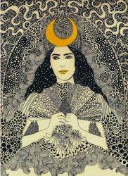 Luna, 2012, (pen and ink on paper) | Obraz na stenu