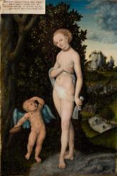 Venus with Cupid Stealing Honey, 1530 (oil on panel) | Obraz na stenu