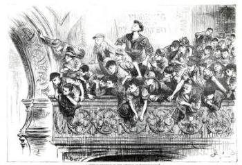 A Critical Audience on the Question of "Step-Dancing", c.1870s (engraving) | Obraz na stenu