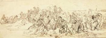 Crossing of the Loire in October 1793 (ink on paper) | Obraz na stenu