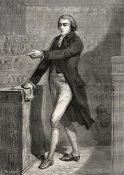 Jean-Baptiste Louvet de Couvrai, engraved by H. de la Charlerie, from 'Histoire de la Revolution Francaise' by Louis Blanc (1811-82) (engraving) | Obraz na stenu