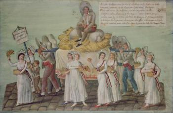 The Feast of Agriculture in 1796 at Paris (coloured engraving) | Obraz na stenu