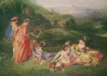 Peaceful Love, c.1718-19 (oil on canvas) (see also 181268) | Obraz na stenu