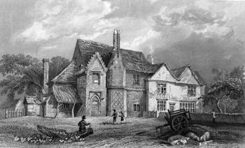 Little Warley Hall, Essex, engraved by Henry Adlard, 1833 (engraving) | Obraz na stenu