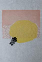 Bumblebee and Sun, 2013 (watercolour and wood engraving on washi) | Obraz na stenu