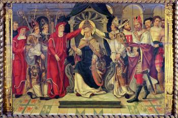 Coronation of Pope Celestine V (c.1215-96) in August 1294 (oil on panel) | Obraz na stenu